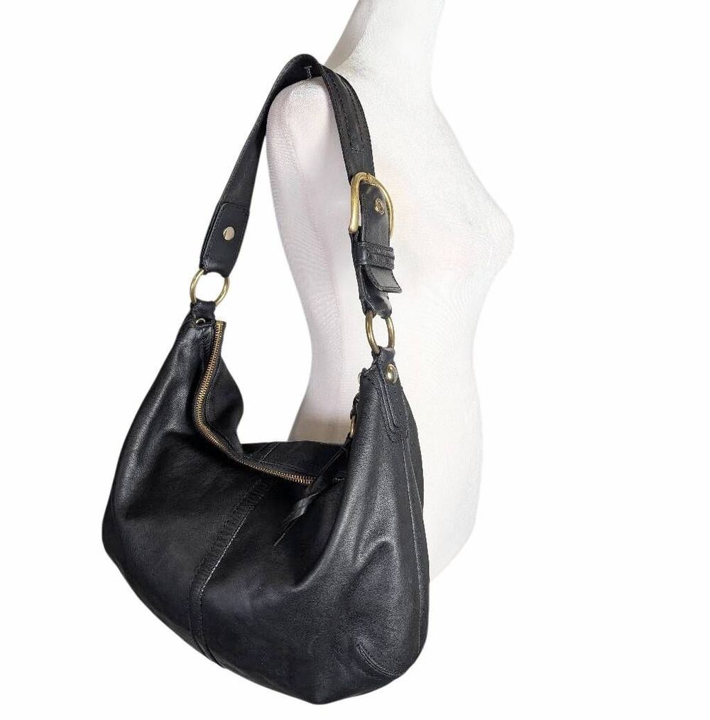 Coach Y2K Soho 11839 black smooth leather large hobo slouchy shoulder bag